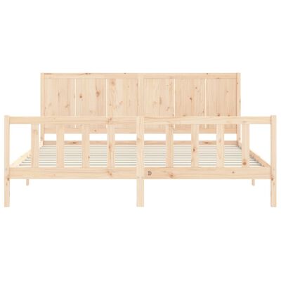 vidaXL Bed Frame without Mattress Super King Size Solid Wood Pine