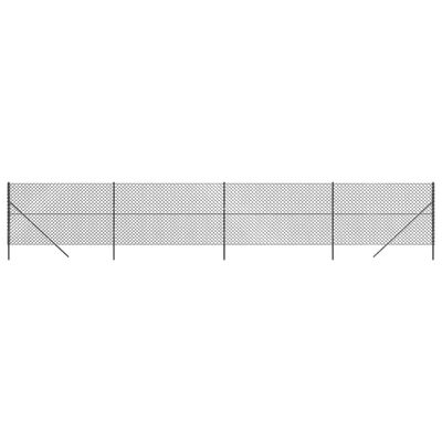 vidaXL Chain Link Fence Anthracite 1.4x10 m