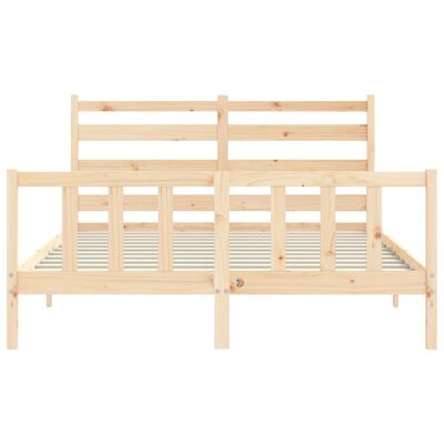 vidaXL Bed Frame without Mattress King Size Solid Wood Pine