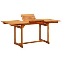 vidaXL Garden Dining Table (120-170)x80x75 cm Solid Acacia Wood