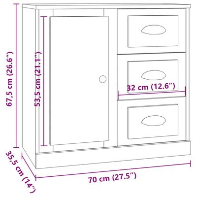 vidaXL Sideboards 3 pcs Concrete Grey Engineered Wood