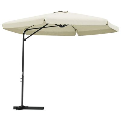 vidaXL Garden Parasol with Steel Pole 300 cm Sand White