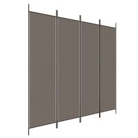 vidaXL 4-Panel Room Divider Anthracite 200x220 cm Fabric