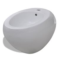 vidaXL Wall Hung Bidet White Ceramic