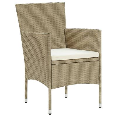 vidaXL 3 Piece Garden Dining Set Beige