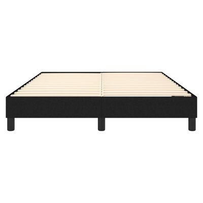 vidaXL Bed Frame without Mattress Black Double Fabric