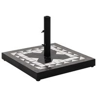 vidaXL Parasol Base Black and White Square 12 kg