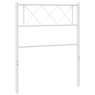 vidaXL Metal Headboard White 90 cm