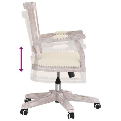 vidaXL Swivel Office Chair Linen