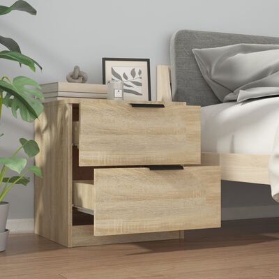 vidaXL Bedside Cabinets 2 pcs Sonoma Oak Engineered Wood