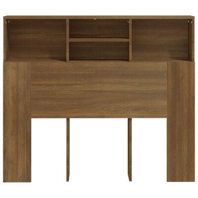 vidaXL Headboard Cabinet Brown Oak 120x19x103.5 cm