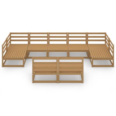 vidaXL 9 Piece Garden Lounge Set Solid Pinewood