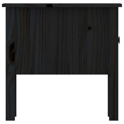 vidaXL Side Table Black 50x50x49 cm Solid Wood Pine