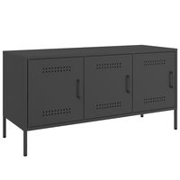 vidaXL TV Cabinet Black 100.5x39x50.5 cm Steel