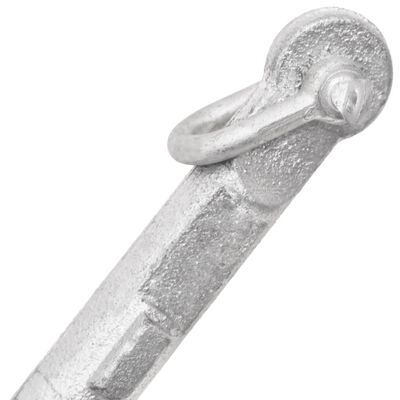 vidaXL Folding Anchor Silver 0.7 kg Malleable Iron