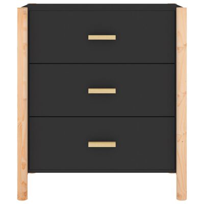 vidaXL Sideboard Black 62x38x70 cm Engineered Wood