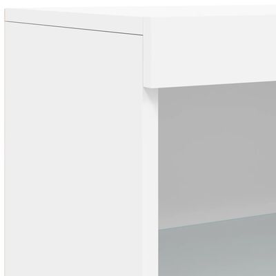 vidaXL Sideboard with LED Lights White 181.5x37x100 cm