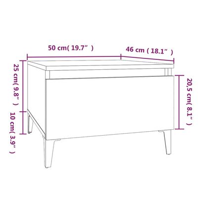 vidaXL Side Tables 2 pcs Sonoma Oak 50x46x35 cm Engineered Wood