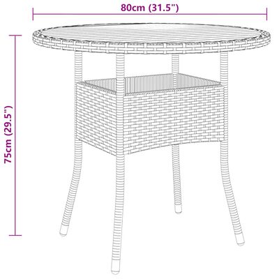 vidaXL 5 Piece Garden Dining Set Poly Rattan Grey