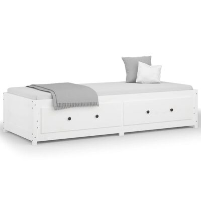 vidaXL Day Bed White 90x190 cm Single Solid Wood Pine