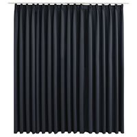 vidaXL Blackout Curtain with Hooks Black 290x245 cm
