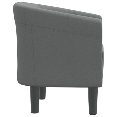 vidaXL Tub Chair Dark Grey Fabric