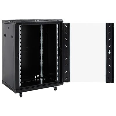 vidaXL 15U Network Cabinet with Swivel Feet 19" IP20 53x40x80 cm