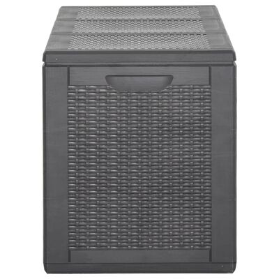 vidaXL Garden Storage Box 270L Black PP Rattan