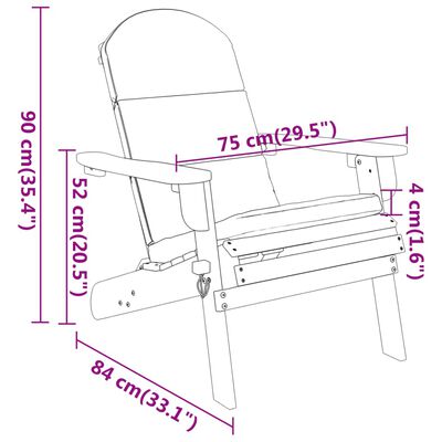 vidaXL 3 Piece Adirondack Garden Lounge Set Solid Wood Acacia