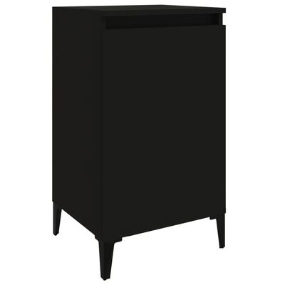 vidaXL Bedside Cabinets 2 pcs Black 40x35x70 cm Engineered Wood