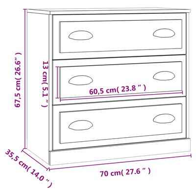 vidaXL Sideboards 2 pcs Concrete Grey Engineered Wood