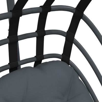 vidaXL Hanging Egg Chair with Stand Anthracite Steel