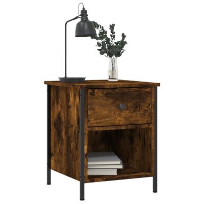 vidaXL Bedside Cabinets 2 pcs Smoked Oak 40x42x50 cm Engineered Wood