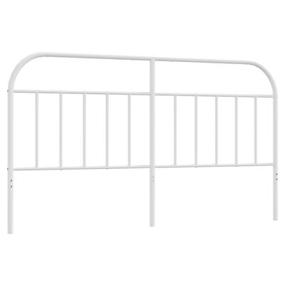 vidaXL Metal Headboard White 180 cm