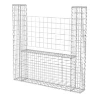 vidaXL Gabion Basket U-Shape Galvanised Steel 160x20x150 cm