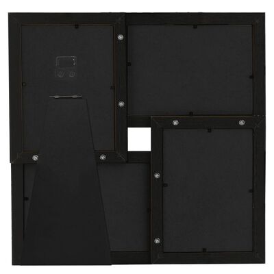 vidaXL Collage Photo Frame for 4x(10x15 cm) Picture Black MDF