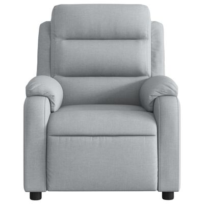 vidaXL Massage Recliner Chair Light Grey Fabric