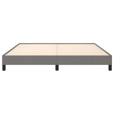 vidaXL Bed Frame without Mattress Dark Grey 152x203 cm Queen Fabric