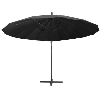 vidaXL Hanging Garden Parasol Anthracite 3 m Aluminium Pole