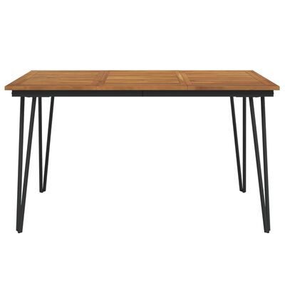 vidaXL Garden Table with Hairpin Legs 140x80x75 cm Solid Wood Acacia