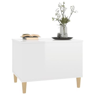 vidaXL Coffee Table High Gloss White 60x44.5x45 cm Engineered Wood