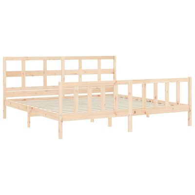 vidaXL Bed Frame without Mattress Super King Size Solid Wood Pine