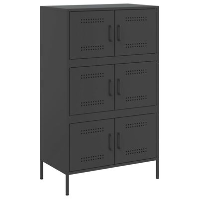 vidaXL Highboard Black 68x39x113 cm Steel