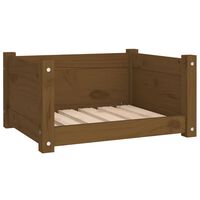 vidaXL Dog Bed Honey Brown 55.5x45.5x28 cm Solid Pine Wood