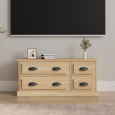 vidaXL TV Cabinet Sonoma Oak 100x35.5x45 cm Engineered Wood