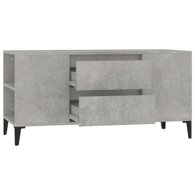 vidaXL TV Cabinet Concrete Grey 102x44.5x50 cm Engineered Wood