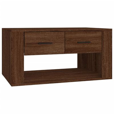 vidaXL Coffee Table Brown Oak 80x50x40 cm Engineered Wood