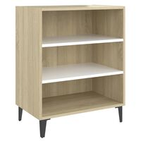 vidaXL Sideboard White and Sonoma Oak 57x35x70 cm Engineered Wood