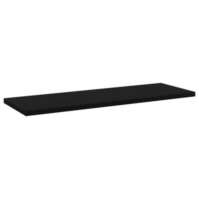 vidaXL Bookshelf Boards 8 pcs Black 60x20x1.5 cm Engineered Wood