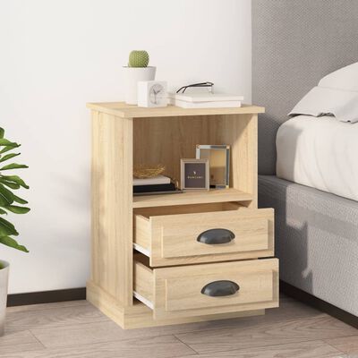 vidaXL Bedside Cabinets 2 pcs Sonoma Oak 43x36x60 cm